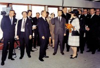 De toenmalige Prinses Beatrix bij de inwijding van ESTEC in 1968